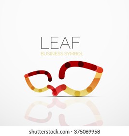 Vector abstract logo idea, eco leaf, nature plant, green concept business icon. Creative logotype design template