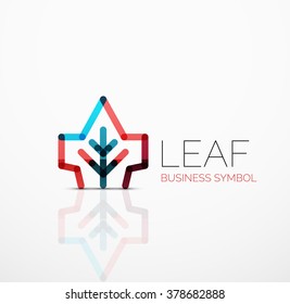 Abstrakte Vektorlogo-Idee, Öko-Blatt, Naturpflanze, Green Concept Business Icon. Design-Vorlage für kreative Logotypen