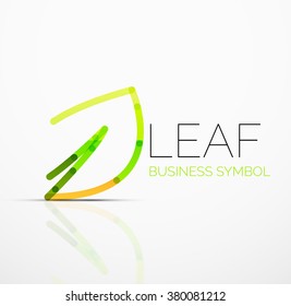Vector abstract logo idea, eco leaf, nature plant, green concept business icon. Creative logotype design template