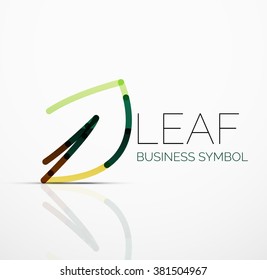 Vector abstract logo idea, eco leaf, nature plant, green concept business icon. Creative logotype design template