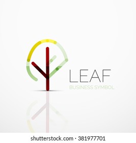 Abstrakte Vektorlogo-Idee, Öko-Blatt, Naturpflanze, Green Concept Business Icon. Design-Vorlage für kreative Logotypen