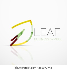 Vector abstract logo idea, eco leaf, nature plant, green concept business icon. Creative logotype design template