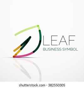 Vector abstract logo idea, eco leaf, nature plant, green concept business icon. Creative logotype design template
