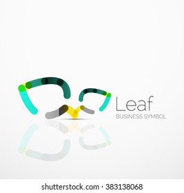 Vector abstract logo idea, eco leaf, nature plant, green concept business icon. Creative logotype design template