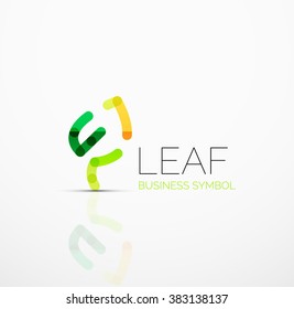 Vector abstract logo idea, eco leaf, nature plant, green concept business icon. Creative logotype design template