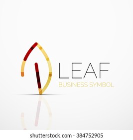 Vector abstract logo idea, eco leaf, nature plant, green concept business icon. Creative logotype design template