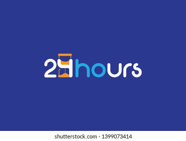 Vector abstract logo idea, time concept or hour glass business icon. Creative logotype design template