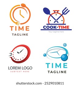 Vector abstract logo idea, time concept or clock business icon. Creative logotype design template