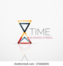 Vektorgrafik-Logo-Idee, Zeitkonzept oder Uhrensymbol. Design-Vorlage für kreative Logotypen