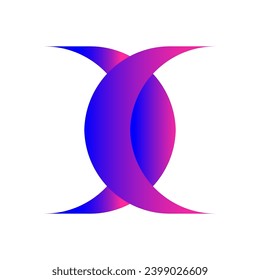 Abstraktes Vektorlogo gemischt mit violetten Farben