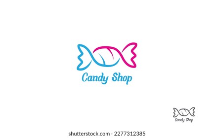 Vector abstract logo simple elegan logo design for sweets, candy shop.