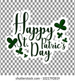 Vector abstract logo for St. Patrick's Day on Shamrock backgroun