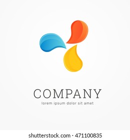 Vector abstract logo template.
