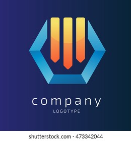 Vector abstract logo template.