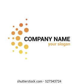 Vector Abstract  Logo Template For Business Company. Illustration Of  The Rising Sun.