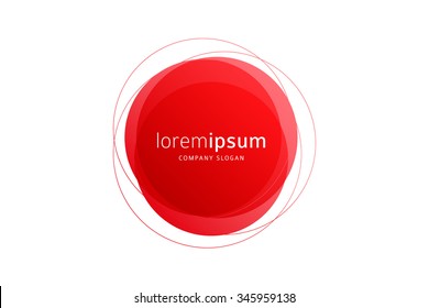 Vector abstract logo template with circles shapes. Logotype, company, identity, corporate, brand, branding