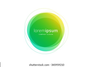 Vector abstract logo template with circles shapes. Logotype, company, identity, corporate, brand, branding