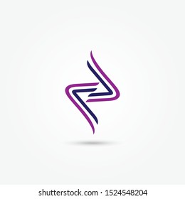 Vector abstract logo template. Letter Z logo icon design template elements. Alphabet logo template.