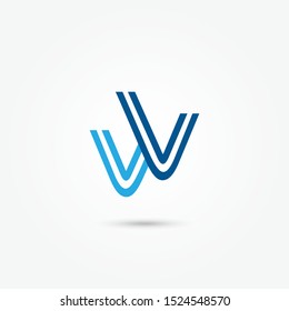 Vector abstract logo template. Letter W logo icon design template elements. Abstract W logo vector. Alphabet logo template.
