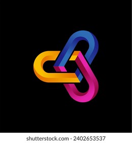 Vector abstract logo template. Material design style.