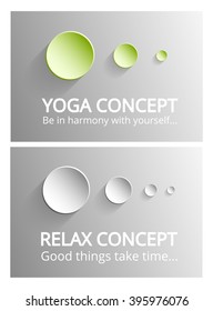 Vector abstract logo template. Meditation symbol. Relax and yoga concept. Can be used for yoga club or spa salon.