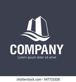 Vector abstract logo. Tourism and travel. Company identity. Icon isolated on white background. Graphic design editable for your design.