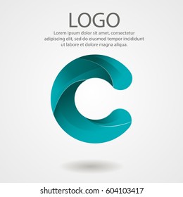 Vector Abstract Logo Turquoise Circle Concept Stock Vector (Royalty ...