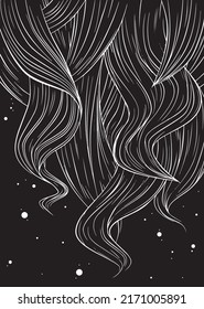 vector - abstract long hair background