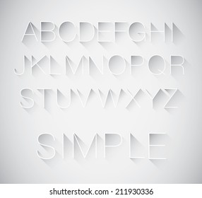 Vector Of Abstract Long Shadow Typography