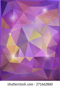 Vector abstract  low poly background. Triangles background 