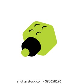 Vector Abstract Lumino Diode Cartoon Illustration. Abstract anodes and cathodes. Branding Identity Corporate unusual Logo isolated on a white background