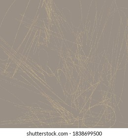 Vector abstracto de fondo lujoso con brillantes dorados texturizados arañazos caóticos.