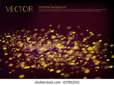 Vector abstract luxury black background with golden sparkles