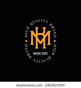 Abstrakter Luxus-Kreis Briefmarke km Logo