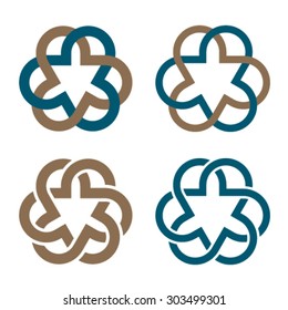 vector abstract magic knot flower eternity emblem
