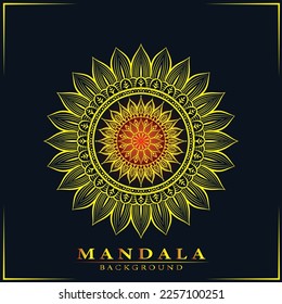 Vector abstract mandala art. Art on the wall. Coloring book Lace pattern The tattoo. Design for a wallpaper Paint shirt and tile Sticker Design, Decorative circle ornament in ethnic oriental style