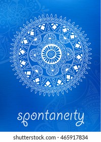 Vector abstract mandala background with henna patterns. Stock mehndi illustration for design