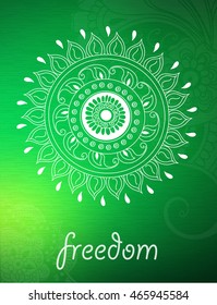 Vector abstract mandala background with henna patterns. Stock mehndi illustration for design