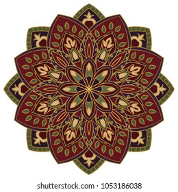 Vector abstract mandala. Design element. Oriental elegant ornament.