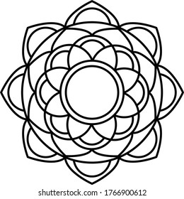 vector abstract mandala ornament. Round decorative mandala illustration