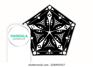 Vector Abstract Mandala Ornate Eyes style black and white Perfect For Coloring Book pages wallpaper design tile pattern shirt greeting card sticker lace pattern and tattoo Or decoration
