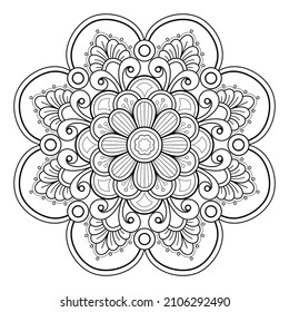 Vector abstract mandala pattern. Art on the wall. Coloring book Lace pattern The tattoo. Design for a wallpaper Paint shirt and tile Sticker Design, Decorative circle ornament in ethnic oriental style