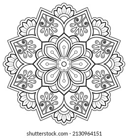 Vector abstract mandala pattern. Art on the wall. Coloring book Lace pattern The tattoo. Design for a wallpaper Paint shirt and tile Sticker Design, Decorative circle ornament in ethnic oriental style