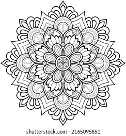 Vector abstract mandala pattern. Art on the wall. Coloring book Lace pattern The tattoo. Design for a wallpaper Paint shirt and tile Sticker Design, Decorative circle ornament in ethnic oriental style