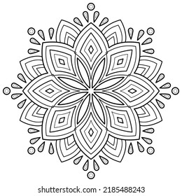Vector abstract mandala pattern. Art on the wall. Coloring book Lace pattern The tattoo. Design for a wallpaper Paint shirt and tile Sticker Design, Decorative circle ornament in ethnic oriental style