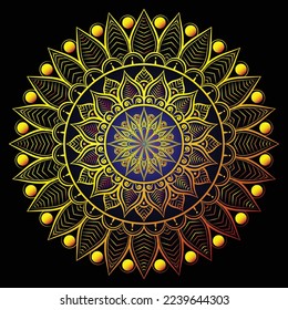 Vector abstract mandala pattern. Art on the wall. Coloring book Lace pattern The tattoo. Design for a wallpaper Paint shirt and tile Sticker Design, Decorative circle ornament in ethnic oriental style