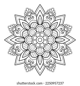 Vector abstract mandala pattern. Art on the wall. Coloring book Lace pattern The tattoo. Design for a wallpaper Paint shirt and tile Sticker Design, Decorative circle ornament in ethnic oriental style