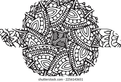 Vector abstract mandala pattern. Art on the wall.Design for a wallpaper Paint shirt and tile Sticker Design, Decorative circle ornament in ethnic oriental style