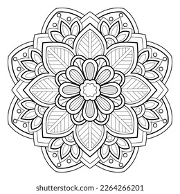 Vector abstract mandala pattern. Art on the wall. Coloring book Lace pattern The tattoo. Design for a wallpaper Paint shirt and tile Sticker Design, Decorative circle ornament in ethnic oriental style