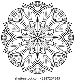 Vector abstract mandala pattern. Art on the wall. Coloring book Lace pattern The tattoo. Design for a wallpaper Paint shirt and tile Sticker Design, Decorative circle ornament in ethnic oriental style